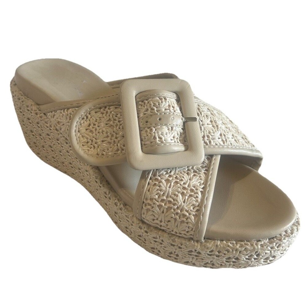 Seychelles Calli Womens 6M Woven Cross Band Buckle Wedge Platform Sandals